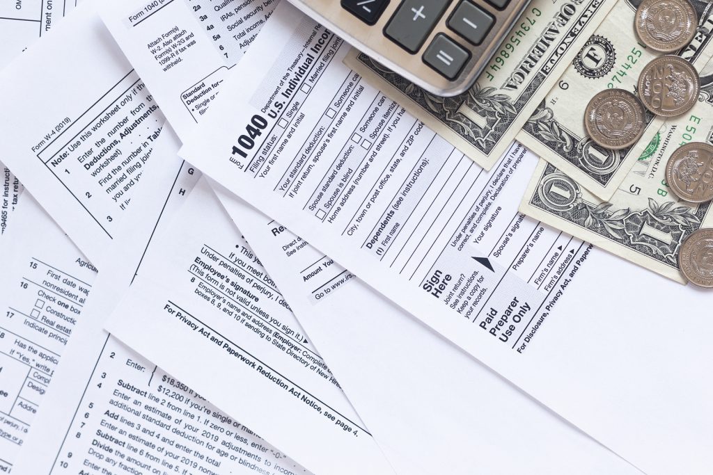 US Tax Forms. The Concept Of Tax Settlement